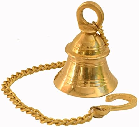 PurpledipSmall Hanging Bell: Solid Brass Bell with Deep Sound (11005)