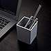 Vaydeer Metal Pencil Pen Holder Desk Aluminum Supplies Organizer and Cup Storage Stationary Sturdy 3.1×3.1×3.9inch,Silver