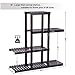 SONGMICS Bamboo Plant Stand, Flower Shelf, 4-Tier Pots Holder Display Rack Utility Shelving Unit Storage Rack for Living Room Balcony Hallway Bathroom Brown UBCB91BR