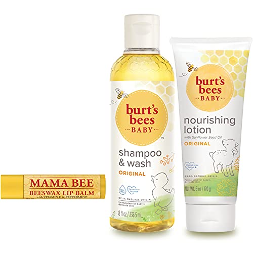 Burt's Bees Joyful Moments with Baby Shampoo Wash, Lotion and Lip Balm