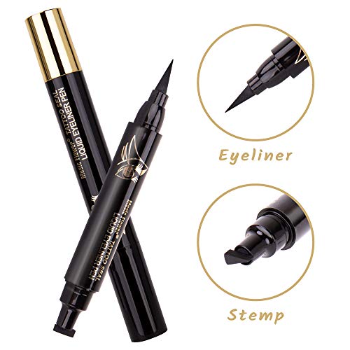 Double-Sided Winged Liquid Eyeliner Stamp by Tatyana Naturals (10mm, Matte Black) Smudge-Proof, Waterproof, Create Perfectly Identical Wings for Your Cat Eye Makeup - Thumbnail 4