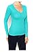 G2 Chic Women's Basic V-Neck Long Sleeve Thermal Jersey Knit Tee