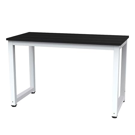 Dripex Schreibtisch Computertisch, PC-Tisch für Bürotisch Officetisch Stabile Konstruktion Tisch (120cm Schwarz-Weiß)