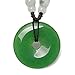 Antiquity Sian Art Natural Jade Rope Extension Pendant Necklace Lucky Protection Birthstones Amulet Jewelry Woman Girl Gift(light Green)