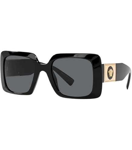 Versace VE 4496U GB1/87 Black Plastic Square Sunglasses Grey  display picture 3