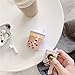 AKXOMY Compatible with AirPods Case Boba Tea, Airpods 1&2 Case Milk Tea, Airpods Accessories Kits Protective Silicone Cover and Skin for Apple Airpod Case (Bubble Tea)