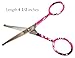 Grooming Scissors with Premium Stainless Steel Sharp Blades and Rounded Tips (Pink Camouflage)