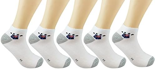 Home Value Men's Ankle Socks (Pack of 12) Size M 9-11 (White/Grey)