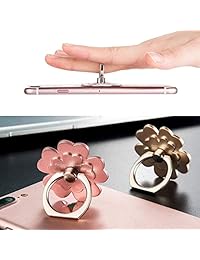 Soporte de anillo de teléfono para 4 unidades, de metal, soporte de dedo, soporte de coche, rotación de 360°, agarre de anillo de teléfono para teléfono móvil, tableta, PC, teléfono inteligente