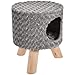 AmazonBasics Indoor Cat Bed Condo Ottoman – 15 x 17 Inches, Greythumb 4