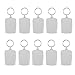 OULII Blank Photo Keychain Keyring Rectangle 4x5.6cm / 2.2x1.57 Inches 10pcs