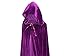 OurLore Unisex Full Length Hooded Robe Cloak Long Velvet Cape Cosplay Costume 59 inch(Purple)