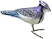 Old World Christmas Bird Watcher Collection Glass Blown Ornaments for Christmas Tree Stylized Blue Jay