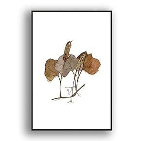 Framed Canvas Wall Art for Living Room, Bedroom Leaves Canvas Prints for Modern Home Decoration Ready to Hang - 16"x24" inches