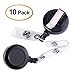 KUUQA Retractable Badge Reel Badge Holder Reel Clip for ID Badge Holder (Set of 10)