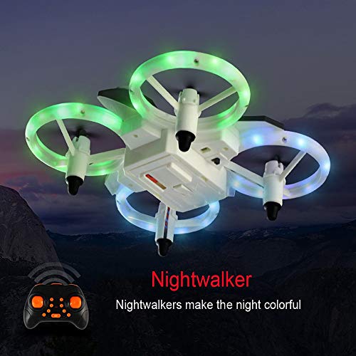 Maonet Black JJRC XXD158 Cool Light 6-Axis Gyroscope Headless Mode Plastic Mini RC Quadcopter RTF (Black, 15155.2cm)