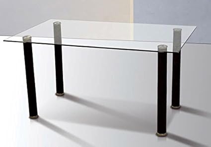 Mobelcenter Mesa comedor cristal transparente xcm  Envío Gratis