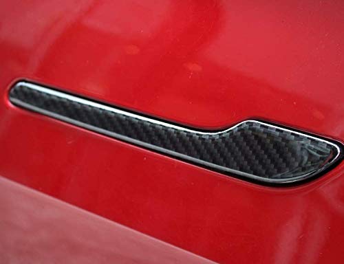 KTYX Car Door Handle Wrap for Model 3 2017 2018 2019 Exterior Cover Trims Accessories Protector Sticker Carbon Fiber Cover