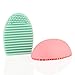 2 Pack Makeup Brush Cleaner Soobest Finger Silicone Glove Cosmetic Cleaning Tool ,Included (Pink+ Aqua)