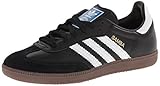 adidas Originals Men's Samba Soccer-Inspired Sneaker,Black/White/Gum,8 M US