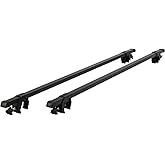 Apex Universal Steel Roof Cross Bars for Minivans &amp; SUVs, Side Rail Mounted | Adjustable Rubber-Coated Feet Fit Most Car Roof Rails for Secure Installation and Vehicle Cargo Support