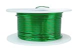 TEMCo 20 AWG Copper Magnet Wire - 8 oz 157 ft 155øC Magnetic Coil Green