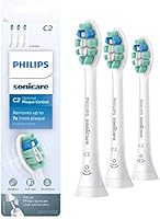 Philips Sonicare HX9023/65 Genuine C2 Optimal Plaque Control Toothbrush Head, 3 Pack, White