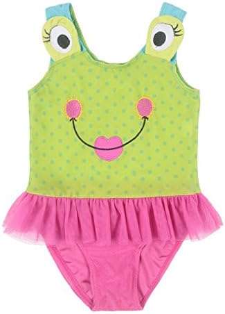 Suzzo 2-9Y Baby Girls Kids Ballet Dance Dress Pink Green Frog Dancesuit Gymnastic Leotards Cotton Cartoon Swimwear Costume