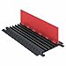Guard Dog GD5X75-ST-O/B Polyurethane Heavy-Duty 5-Channel Low-Profile Cable Protector with Standard Ramp, Orange Lid with Black Ramp, 36