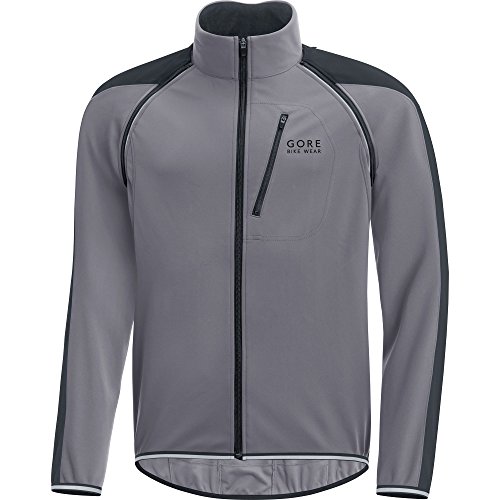 Gore Bike WEAR Men s Cycling Jacket, Phantom Plus Gore Windstopper Zip-Off Jacket, Size: S, Gray/Black, JWIPHA