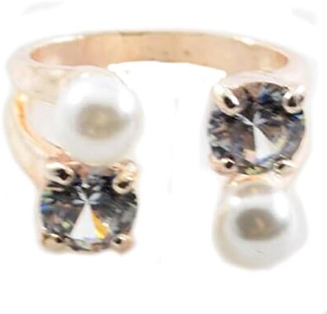 Hmlai Clearance! 2018 New Fashion Women Ladies Diamond and Pearl Adjustable Rings Jewelry Gift
