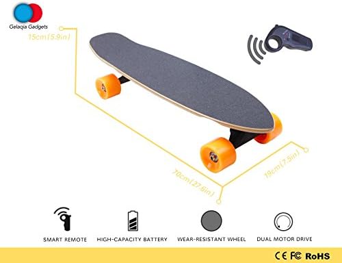Gelaqia Gadgets Electric Skateboard With Wireless Romote Control 250W Dual Hub Motor FCC Cetificate Longboard