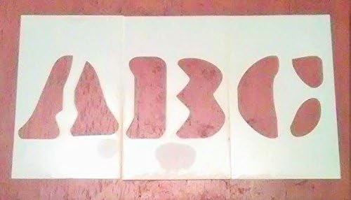 4 Inch Uppercase Dirty Bakers Dozen Alphabet Set Stencil