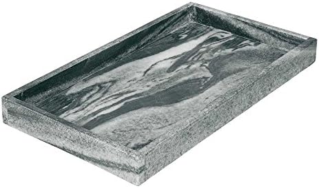 Bahne Tray Rectangular Marble in Grey