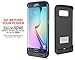 PowerBear Samsung Galaxy S6 Edge Plus Battery Case [4,000 mAh] External Battery Charger for The Galaxy S6 Edge Plus (Up to 1.5X Extra Battery) - Black and Screen Protector Included