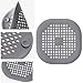 2PCS Shower Drain Hair Trap, Hair Catcher Shower Drain for Kitchen Bathroom and Bath tub, Shower Hair Drain Catcher Easy to Install and Clean with Suction Cups Grey