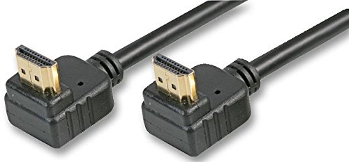 Pro Signal PSG03666 High Speed 4K UHD HDMI Lead, 90° to 90°, Gold Plated Connectors, 2m, Black