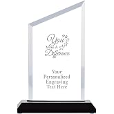 Crown Awards Personalized Acrylic Trophy, 6.3" Engraved Incline Slant Acrylic Award Prime