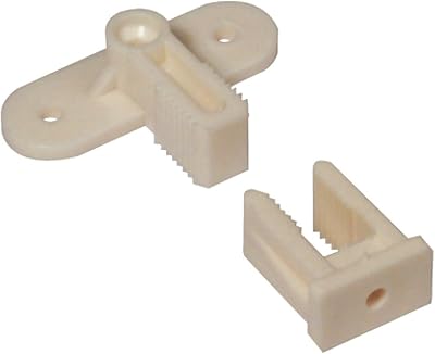 Hafele Drawer & Panel Connectors 10 Pack Cream White Plastic