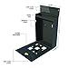 PEELCO Modern Rust Proof Powder Coated Galvanized Steel Black Vertical Lockable Mailbox, Black