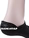 HASLRA No Show Non-Slip Excellent Stretch Premium Toe Socks 3 Pairs (BLACK-L)