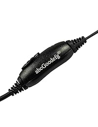 abcGOODefg clip Ear auricular con forma de G Auricular Micrófono para Motorola MD200TPR MH230R MR350R MS350R MT350R mg160 a mh230tpr Talkabout 2 radio de dos vías Walkie Talkie 1 pines