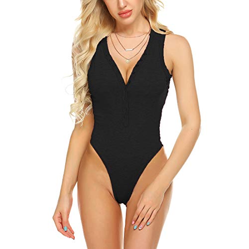 Bmeigo-Sexy-Bodysuit-Donna-Body-V-Neck-Elegante-Senza-Manica-Elastico-Tops-Jumpsuits-Nero-Bianca-Verde-S-M-L