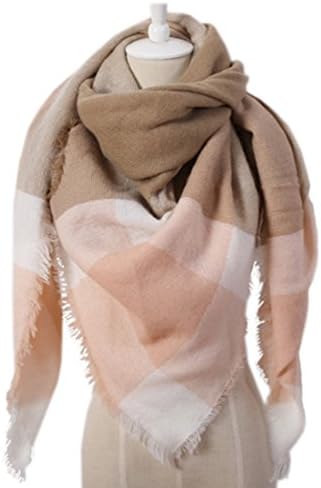 Fashion Women Triangle Cashmere Winter Scarf Shawl Cape Blanket (Khaki)