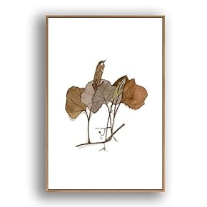 Framed Canvas Wall Art for Living Room, Bedroom Leaves Canvas Prints for Modern Home Decoration Ready to Hang - 16"x24" inches