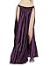 Dance Fairy Satin High Split Midi Skirt(no Belt),Purple