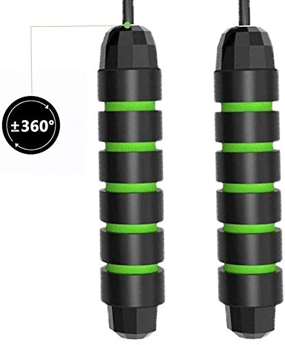 YeeSite-Skipping-Rope-Ball-Bearings-Tangle-Free-Jump-Rope-with-Memory-Foam-Handles-Adjustable-Jumping-Rope-for-Aerobic-Exercise-Fitness-Gym-Strength-Training-2-Pack