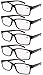 Eyekepper Vintage Reading Glasses for Men - 5 Pack Spring Hinges Classic Readers - Black Frame +2.50