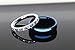 KingswayJewelry His and Hers 925 Sterling Silver Blue Sapphire Stainless Steel Wedding Rings Set Blue #SP24BLMSBL