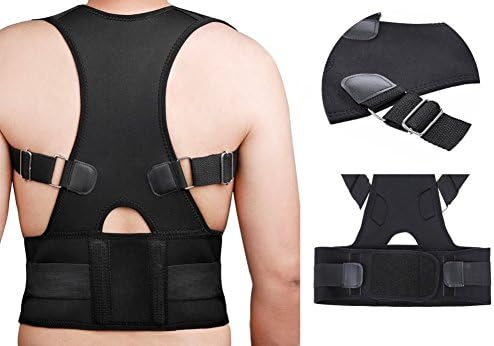YHBracer Adjustable Clavicle and Shoulder Support Back Shoulder Lumbar Supporting Brace Belt, 1 Piece (S)